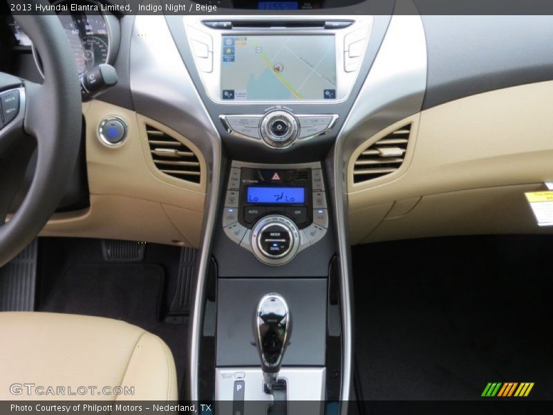 Indigo Night / Beige 2013 Hyundai Elantra Limited