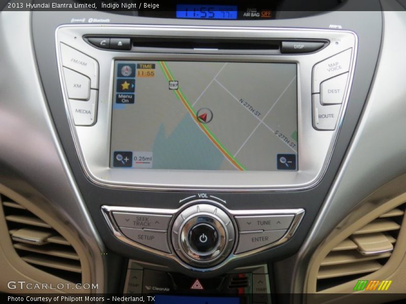 Indigo Night / Beige 2013 Hyundai Elantra Limited