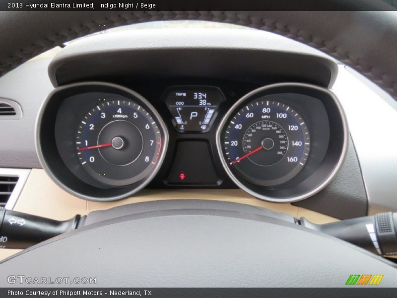 Indigo Night / Beige 2013 Hyundai Elantra Limited