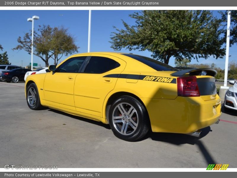 Top Banana Yellow / Dark Slate Gray/Light Graystone 2006 Dodge Charger R/T Daytona