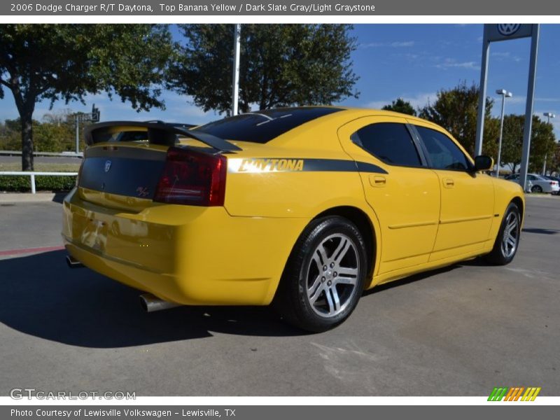 Top Banana Yellow / Dark Slate Gray/Light Graystone 2006 Dodge Charger R/T Daytona
