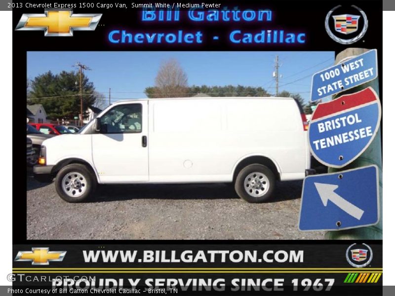 Summit White / Medium Pewter 2013 Chevrolet Express 1500 Cargo Van