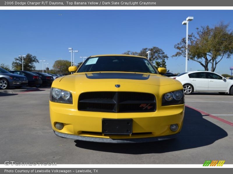 Top Banana Yellow / Dark Slate Gray/Light Graystone 2006 Dodge Charger R/T Daytona