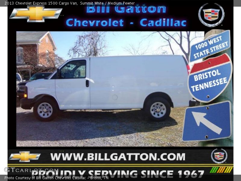 Summit White / Medium Pewter 2013 Chevrolet Express 1500 Cargo Van