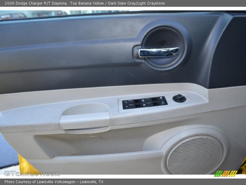 Top Banana Yellow / Dark Slate Gray/Light Graystone 2006 Dodge Charger R/T Daytona