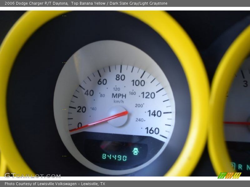 Top Banana Yellow / Dark Slate Gray/Light Graystone 2006 Dodge Charger R/T Daytona