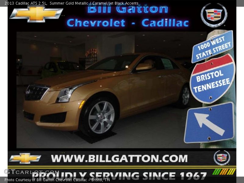 Summer Gold Metallic / Caramel/Jet Black Accents 2013 Cadillac ATS 2.5L