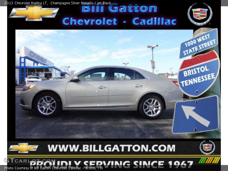 Champagne Silver Metallic / Jet Black 2013 Chevrolet Malibu LT