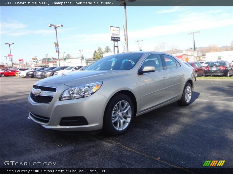 Champagne Silver Metallic / Jet Black 2013 Chevrolet Malibu LT