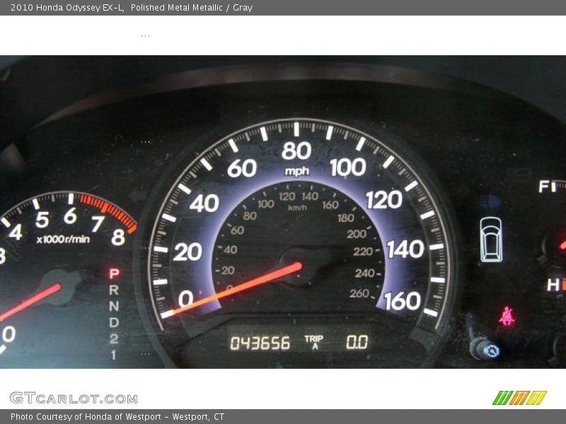 Polished Metal Metallic / Gray 2010 Honda Odyssey EX-L
