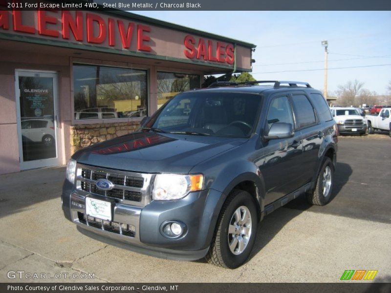 Steel Blue Metallic / Charcoal Black 2011 Ford Escape Limited 4WD