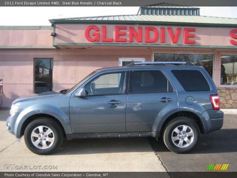 Steel Blue Metallic / Charcoal Black 2011 Ford Escape Limited 4WD