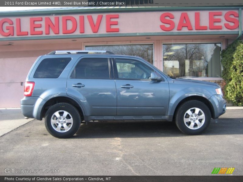 Steel Blue Metallic / Charcoal Black 2011 Ford Escape Limited 4WD
