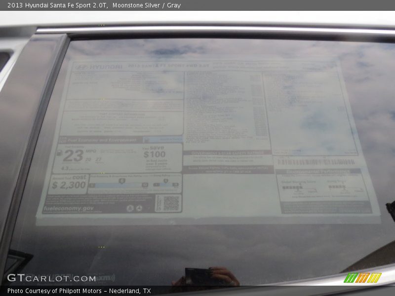 Moonstone Silver / Gray 2013 Hyundai Santa Fe Sport 2.0T