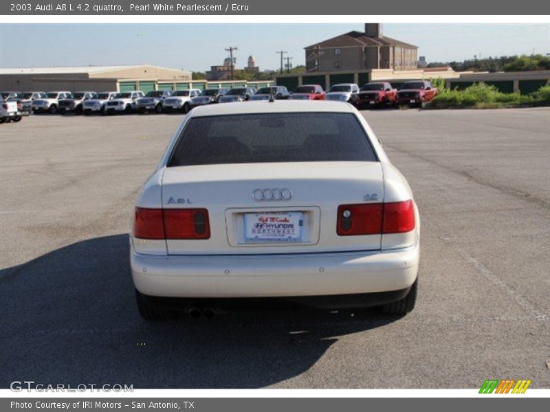 Pearl White Pearlescent / Ecru 2003 Audi A8 L 4.2 quattro