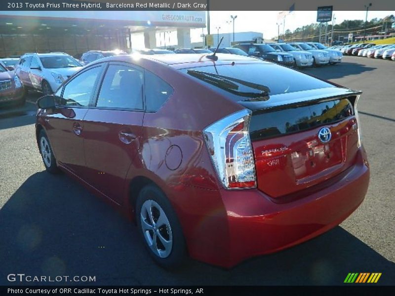 Barcelona Red Metallic / Dark Gray 2013 Toyota Prius Three Hybrid