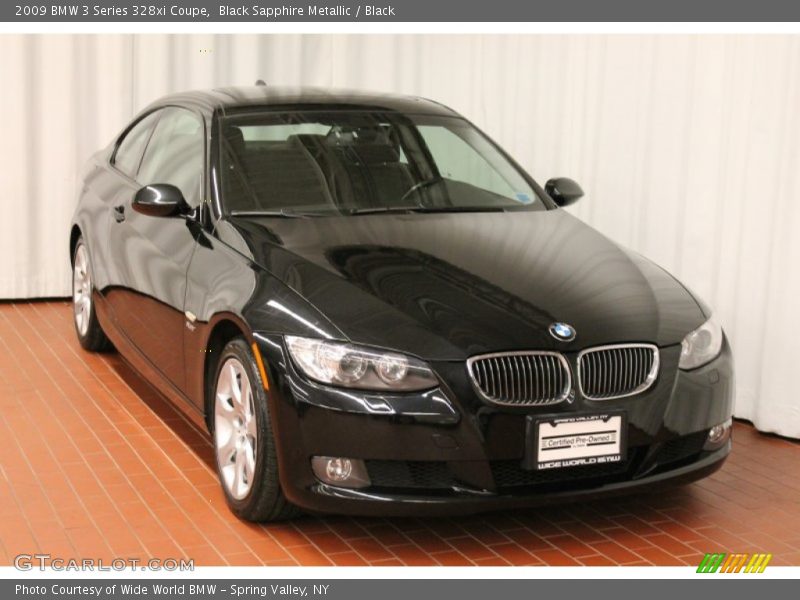 Black Sapphire Metallic / Black 2009 BMW 3 Series 328xi Coupe
