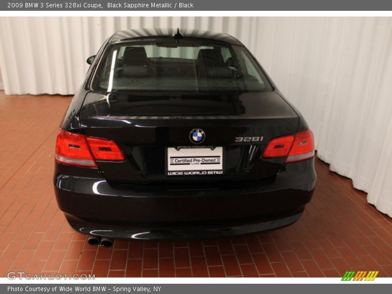 Black Sapphire Metallic / Black 2009 BMW 3 Series 328xi Coupe
