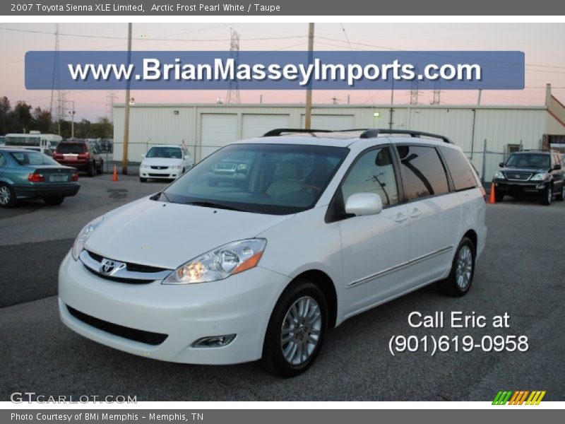 Arctic Frost Pearl White / Taupe 2007 Toyota Sienna XLE Limited