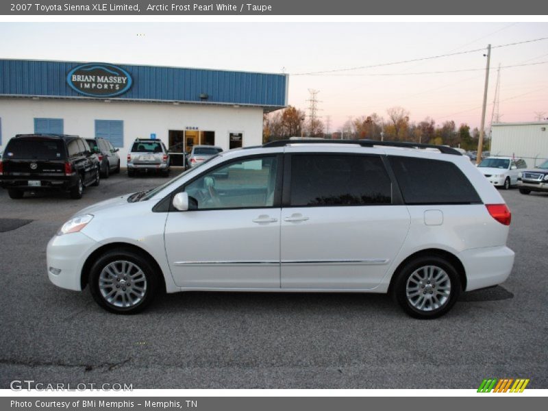 Arctic Frost Pearl White / Taupe 2007 Toyota Sienna XLE Limited