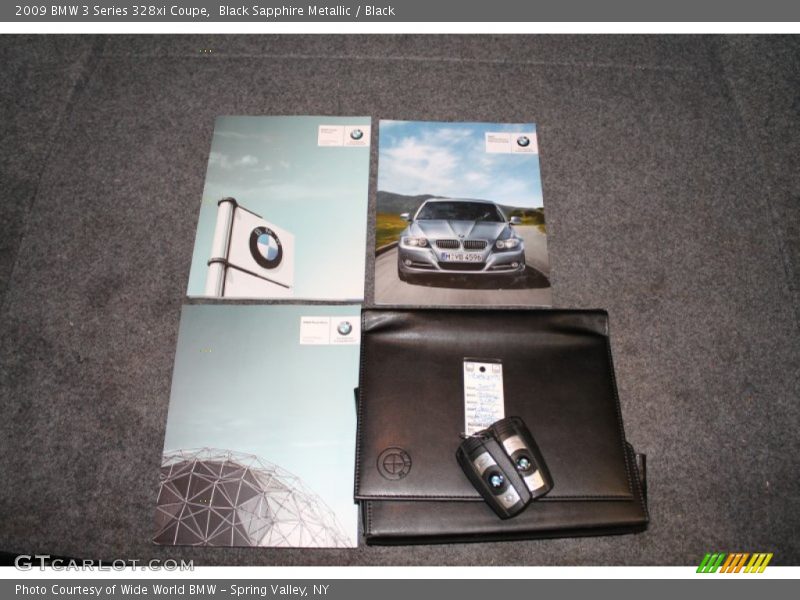 Black Sapphire Metallic / Black 2009 BMW 3 Series 328xi Coupe