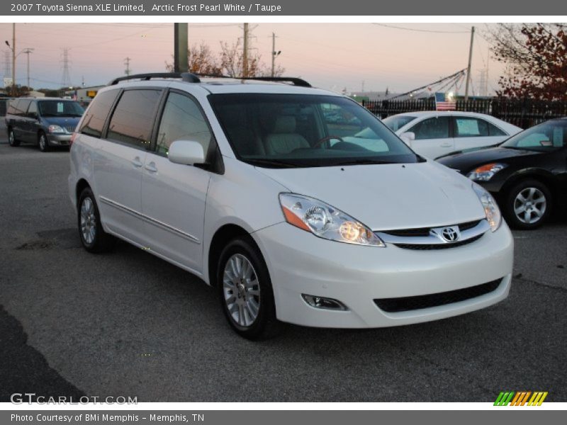 Arctic Frost Pearl White / Taupe 2007 Toyota Sienna XLE Limited