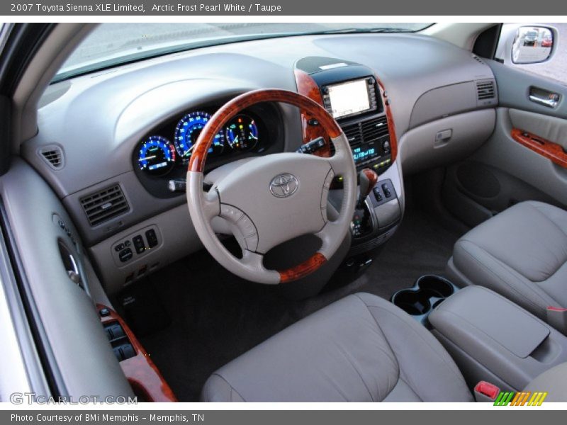 Arctic Frost Pearl White / Taupe 2007 Toyota Sienna XLE Limited