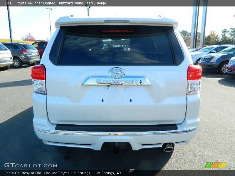 Blizzard White Pearl / Beige 2013 Toyota 4Runner Limited