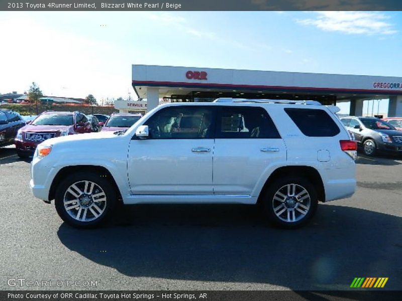 Blizzard White Pearl / Beige 2013 Toyota 4Runner Limited