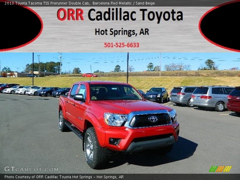 Barcelona Red Metallic / Sand Beige 2013 Toyota Tacoma TSS Prerunner Double Cab