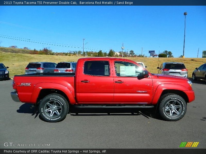 Barcelona Red Metallic / Sand Beige 2013 Toyota Tacoma TSS Prerunner Double Cab