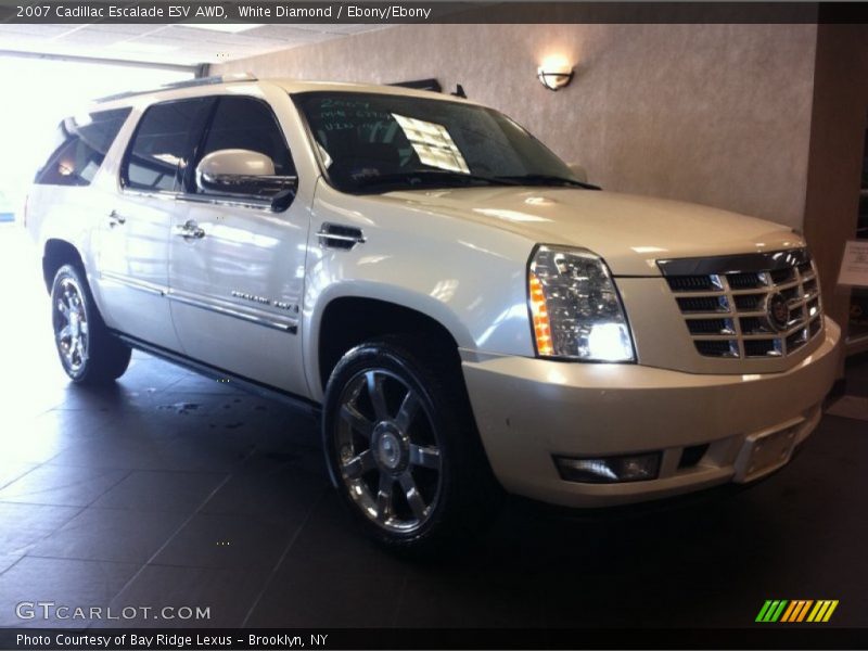 White Diamond / Ebony/Ebony 2007 Cadillac Escalade ESV AWD