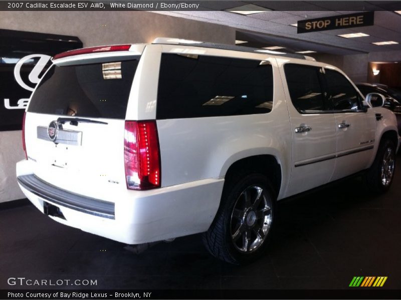 White Diamond / Ebony/Ebony 2007 Cadillac Escalade ESV AWD