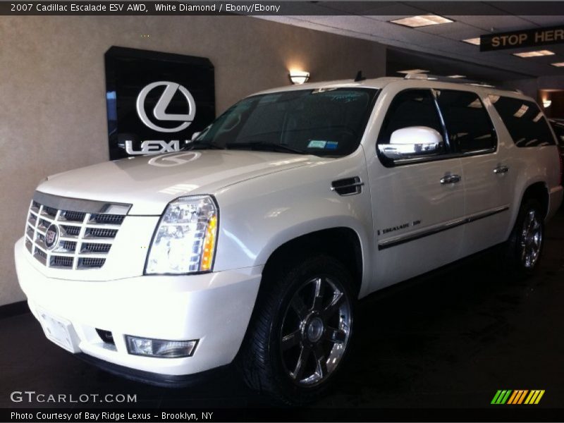 White Diamond / Ebony/Ebony 2007 Cadillac Escalade ESV AWD