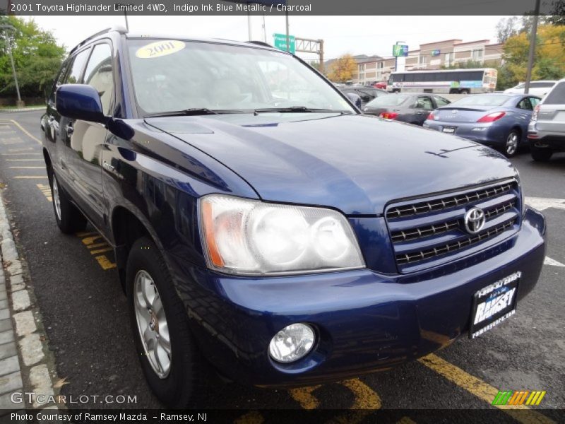Indigo Ink Blue Metallic / Charcoal 2001 Toyota Highlander Limited 4WD