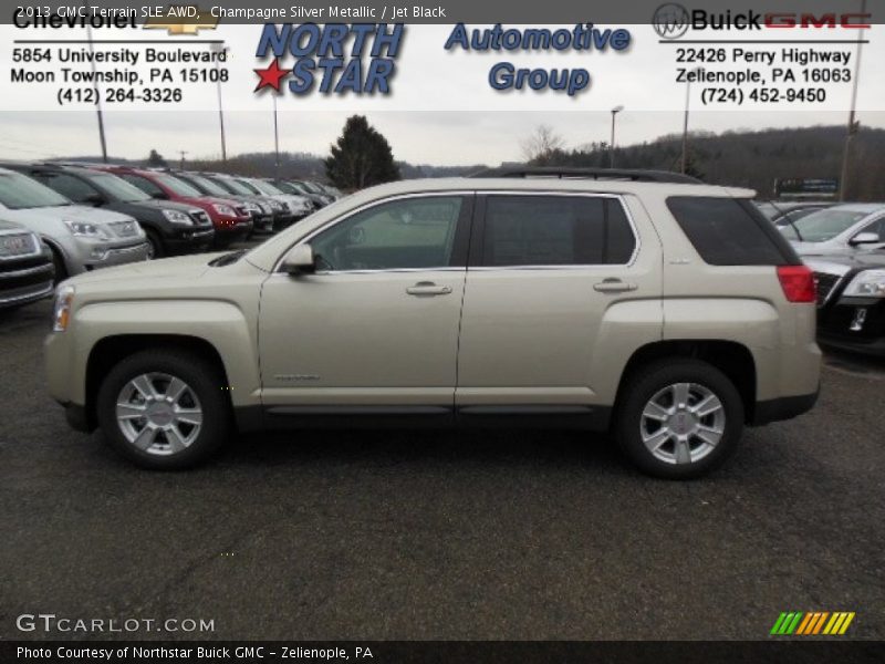 Champagne Silver Metallic / Jet Black 2013 GMC Terrain SLE AWD