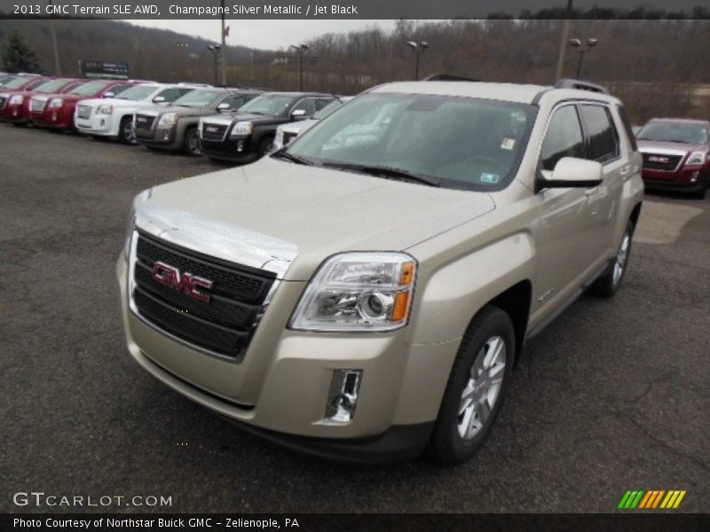 Champagne Silver Metallic / Jet Black 2013 GMC Terrain SLE AWD