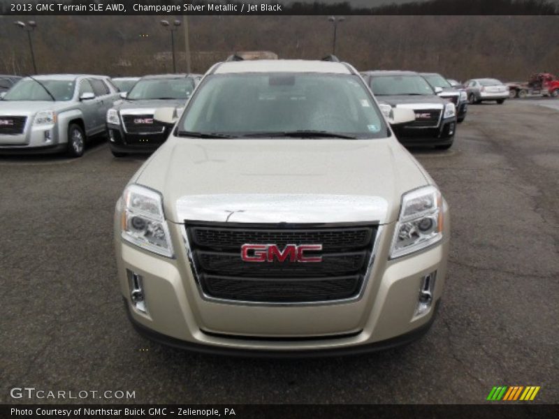 Champagne Silver Metallic / Jet Black 2013 GMC Terrain SLE AWD