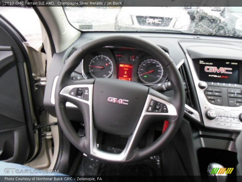 Champagne Silver Metallic / Jet Black 2013 GMC Terrain SLE AWD