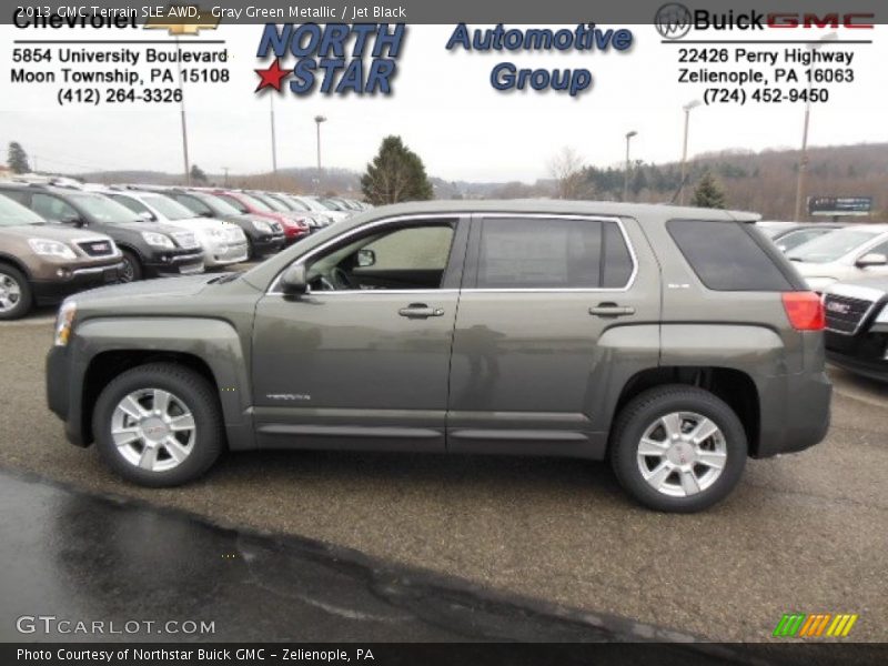 Gray Green Metallic / Jet Black 2013 GMC Terrain SLE AWD