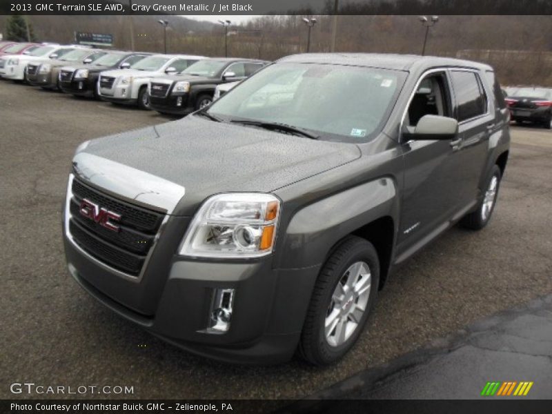 Gray Green Metallic / Jet Black 2013 GMC Terrain SLE AWD