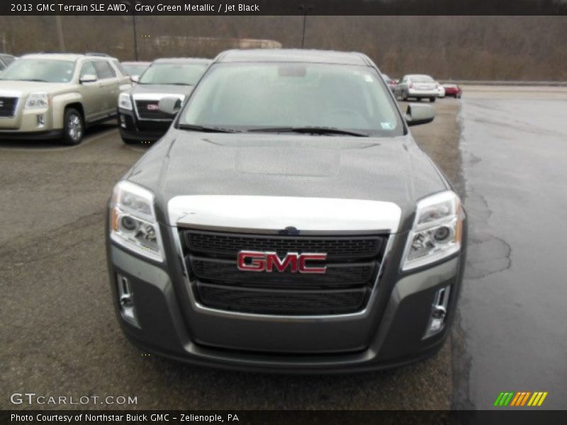 Gray Green Metallic / Jet Black 2013 GMC Terrain SLE AWD