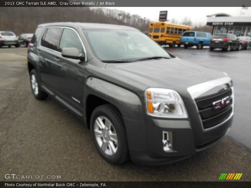 Gray Green Metallic / Jet Black 2013 GMC Terrain SLE AWD