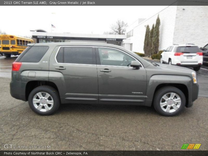 Gray Green Metallic / Jet Black 2013 GMC Terrain SLE AWD
