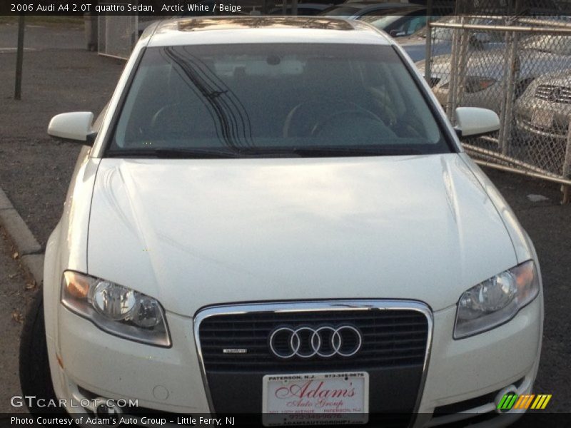 Arctic White / Beige 2006 Audi A4 2.0T quattro Sedan