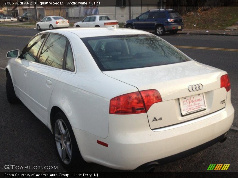 Arctic White / Beige 2006 Audi A4 2.0T quattro Sedan