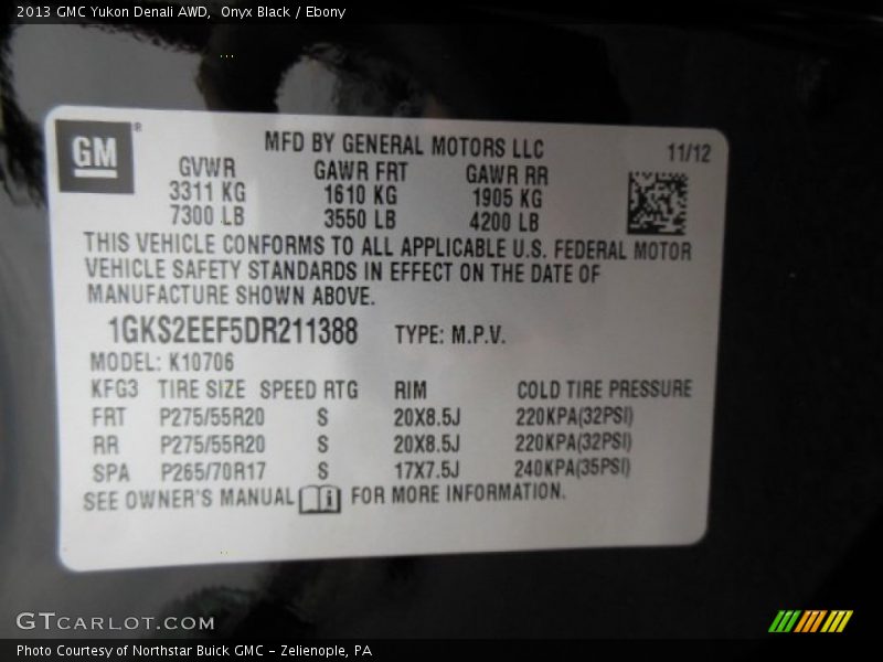 Onyx Black / Ebony 2013 GMC Yukon Denali AWD
