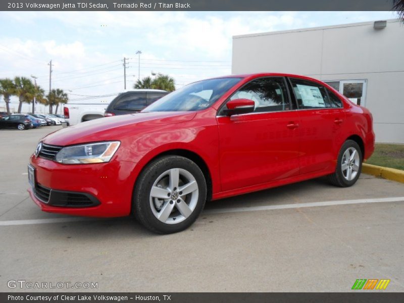 Tornado Red / Titan Black 2013 Volkswagen Jetta TDI Sedan