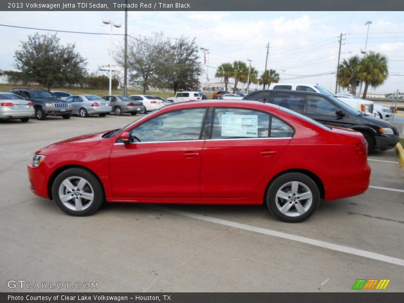 Tornado Red / Titan Black 2013 Volkswagen Jetta TDI Sedan