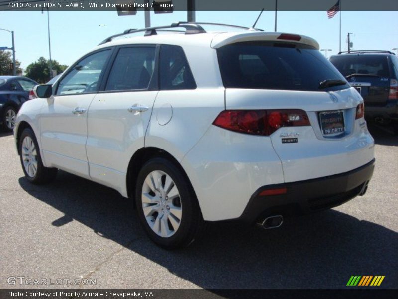 White Diamond Pearl / Taupe 2010 Acura RDX SH-AWD